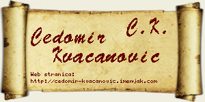 Čedomir Kvačanović vizit kartica